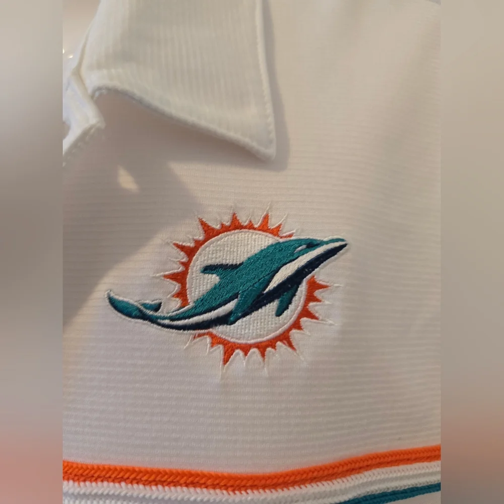 Nike Men's Miami Dolphins Sideline Lockup Performance Polo Size Medium